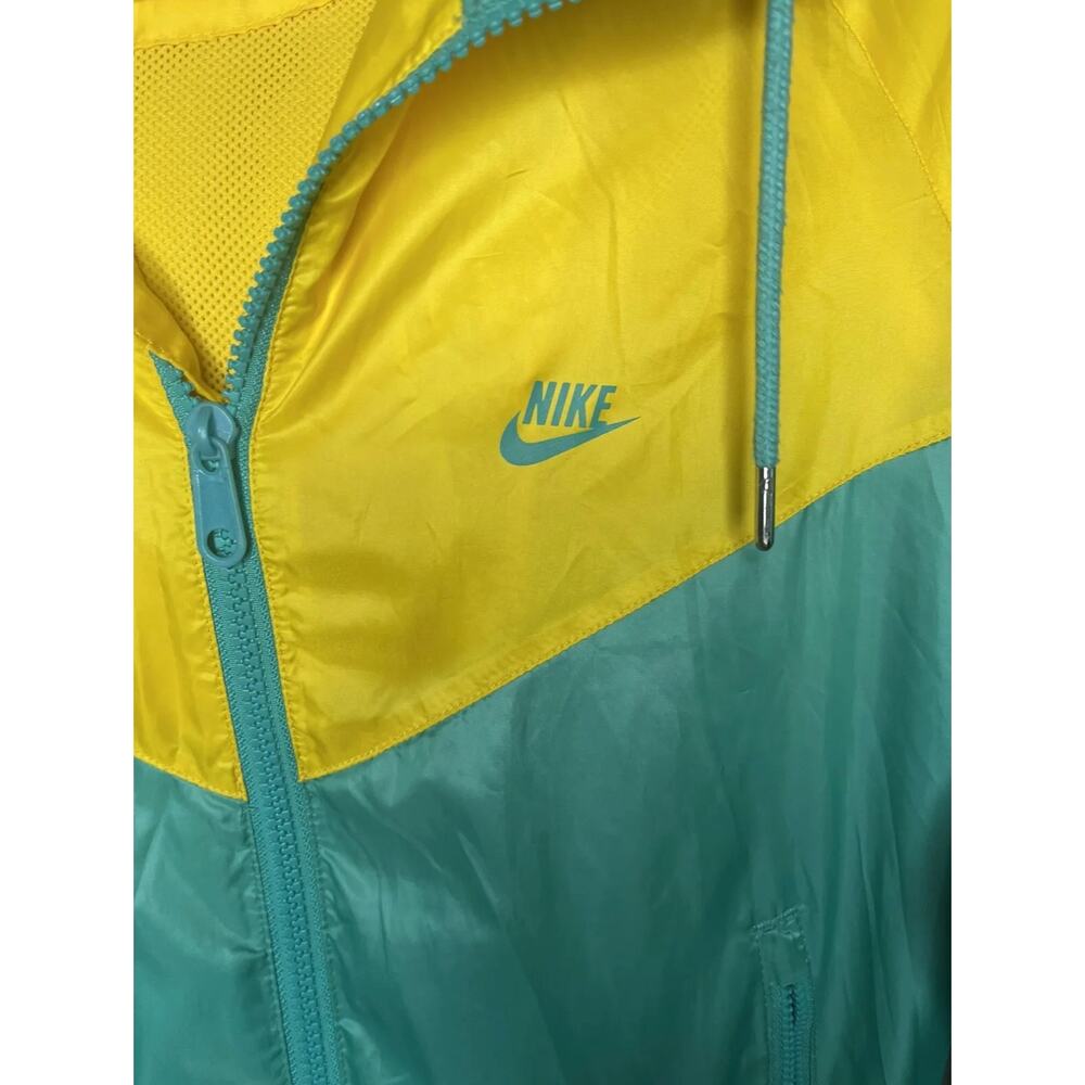 Nike Windrunner Women's Jacket Teal Yellow Windbreaker Jacket Size Small - EUC - Picture 7 of 12